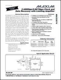 Click here to download MAX3874 Datasheet