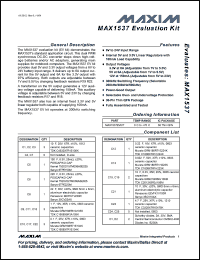 Click here to download MAX1537EVKIT Datasheet