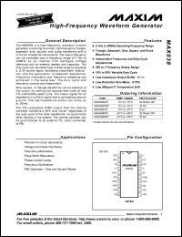 Click here to download MAX038 Datasheet
