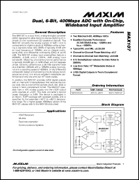 Click here to download MAX107ECS Datasheet