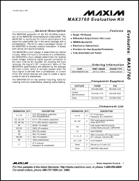 Click here to download MAX3760EVKIT-SO Datasheet