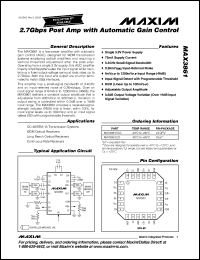 Click here to download MAX3861 Datasheet