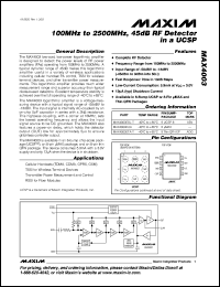 Click here to download MAX4003 Datasheet
