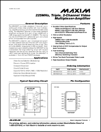 Click here to download MAX4027 Datasheet