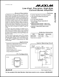 Click here to download MAX4172 Datasheet