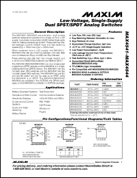 Click here to download MAX4543EKA Datasheet