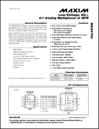 Click here to download MAX4704EUB-T Datasheet