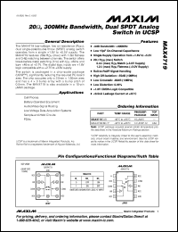 Click here to download MAX4719EBC-T Datasheet