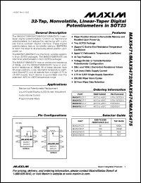 Click here to download MAX5474EKA Datasheet