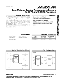 Click here to download MAX6607MXK+ Datasheet