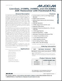 Click here to download MAX7030-ATJ Datasheet