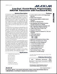 Click here to download MAX7032ATJ+ Datasheet