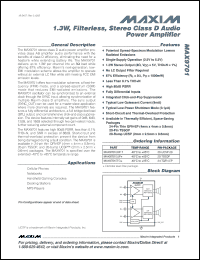 Click here to download MAX9701EBP-T Datasheet