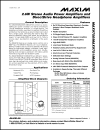 Click here to download MAX9750BEUI Datasheet