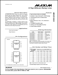 Click here to download MXD1005 Datasheet