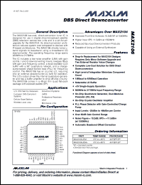 Click here to download MAX2106UCM-D Datasheet
