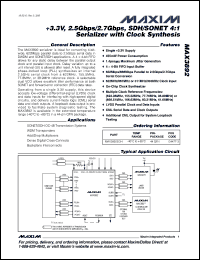 Click here to download MAX3892EGH-T Datasheet