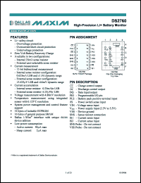 Click here to download DS2760BE-025/T&R Datasheet