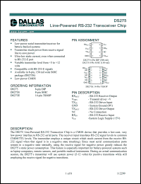 Click here to download DS275S+ Datasheet