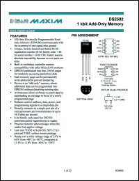 Click here to download DS2502/T&R Datasheet