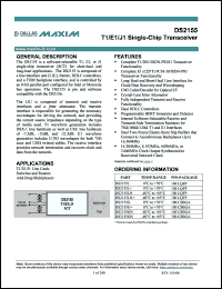 Click here to download DS2155G/T&R Datasheet