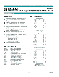 Click here to download DS1867E-010+T&R Datasheet