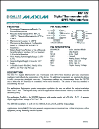 Click here to download DS1722 Datasheet