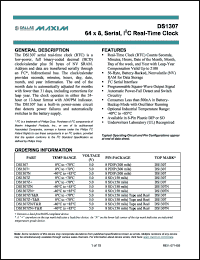 Click here to download DS1307ZN/T&R Datasheet