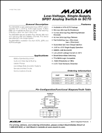 Click here to download MAX4599EUT Datasheet