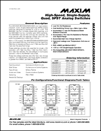 Click here to download MAX4592CSE-T Datasheet