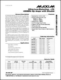 Click here to download MAX4270EEE-T Datasheet