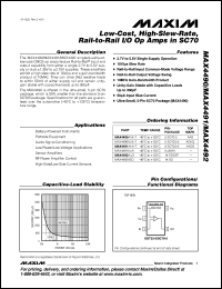 Click here to download MAX4490AXK Datasheet