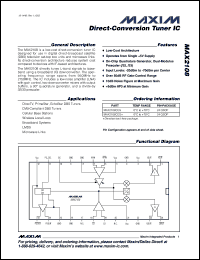 Click here to download MAX2108CEG-T Datasheet