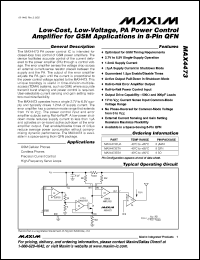 Click here to download MAX4473ESA-T Datasheet