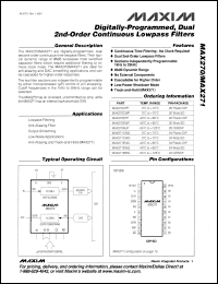 Click here to download MAX271C/D Datasheet