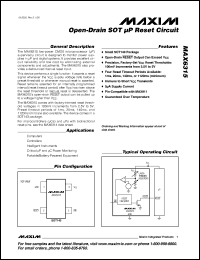 Click here to download MAX6315US28D3 Datasheet