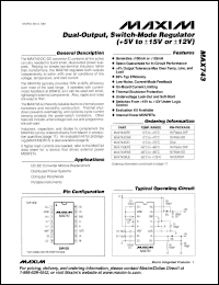 Click here to download MAX743CPE+ Datasheet