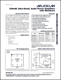 Click here to download MAX4366EBL Datasheet