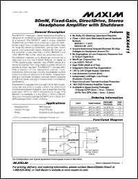 Click here to download MAX4411EBE Datasheet