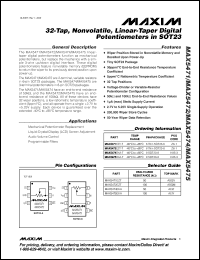 Click here to download MAX5471EZT+ Datasheet