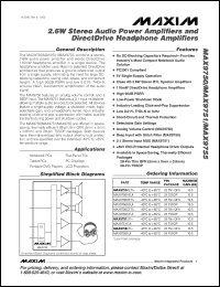 Click here to download MAX9750CEUI-T Datasheet