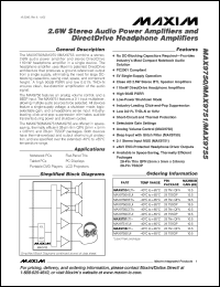 Click here to download MAX9750BEUI-T Datasheet