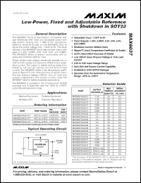 Click here to download MAX6037AAUK30+T Datasheet