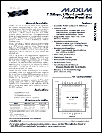 Click here to download MAX19700ETM+ Datasheet