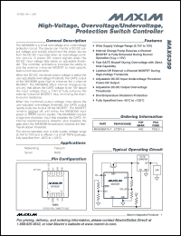 Click here to download MAX6399ATA-T Datasheet