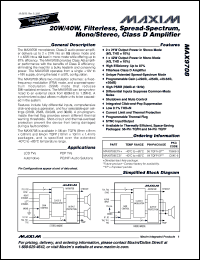 Click here to download MAX9708ECB-TD Datasheet
