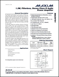 Click here to download MAX9701ETG Datasheet