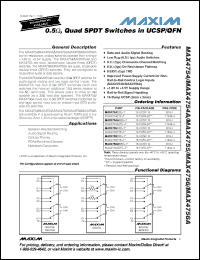 Click here to download MAX4754AEBE+T Datasheet