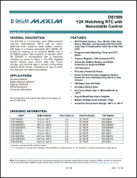 Click here to download DS1500W Datasheet