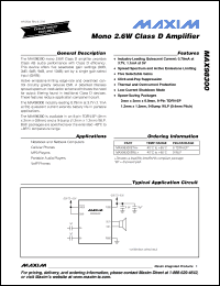 Click here to download MAX98300EWL+ Datasheet